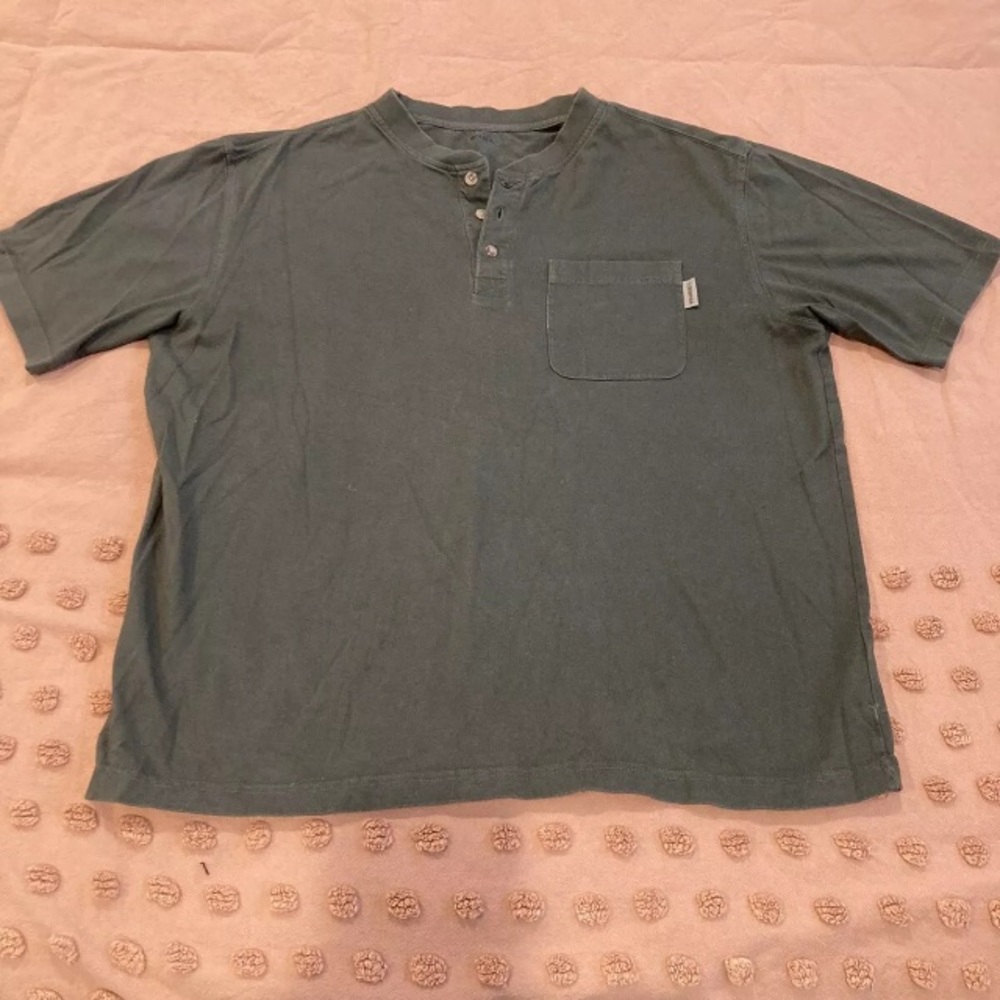 Wolverine Mens Workwear Henley Army Green Size Large